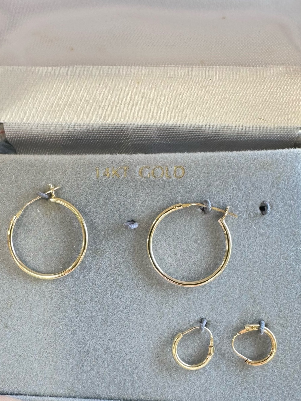 14k Yellow Gold Multi-Size Hoop Earring Set